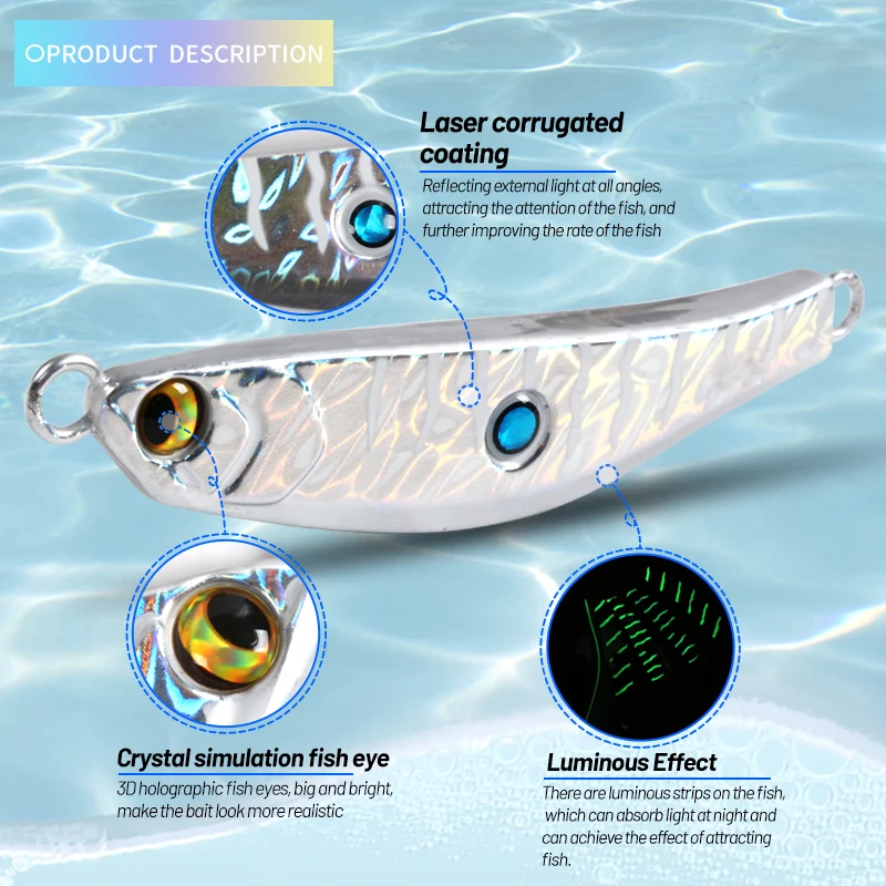 TEASER J89 80g 100g 150g 200g Shore Casting Jig cuchara Jerkbait plano curvo Metal Jigbait sardina hundimiento pesca Jigging señuelo - imagen 3