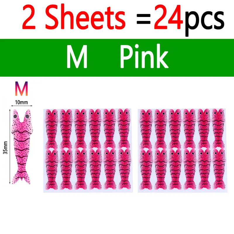 2 Sheets Pink M