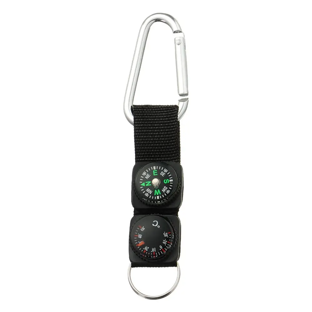 Llavero mosquetón W con brújula y termómetro – Mini para camping - imagen 3