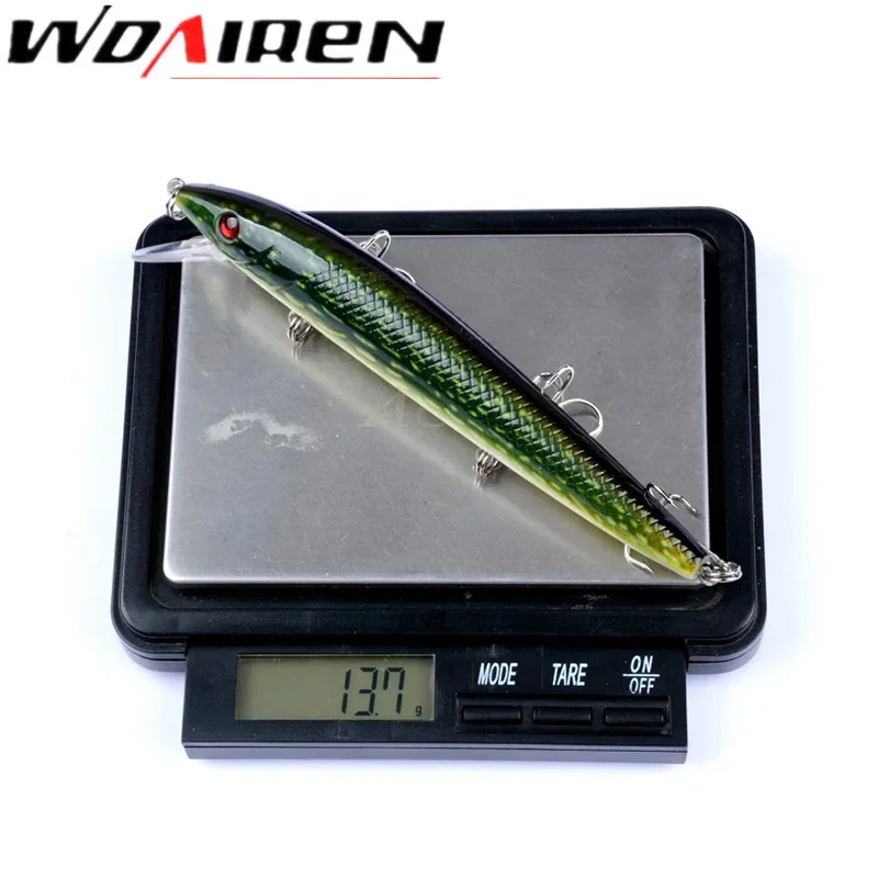 1 cebo de Pesca flotante Jerkbait Minnow 12cm/13,5g señuelo de Pesca señuelo duro cebo Artificial señuelo oscilante de plástico Pesca - imagen 3