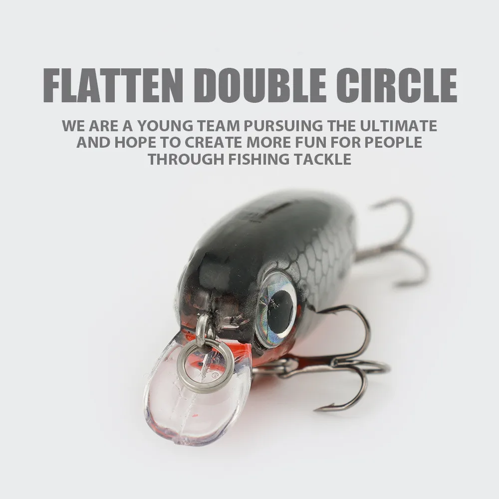 Mavllos-Cebo duro de 4,5 cm y 2,8g, anzuelos artificiales Wobbler para carpa, lubina, señuelo de pesca de agua de mar - imagen 4