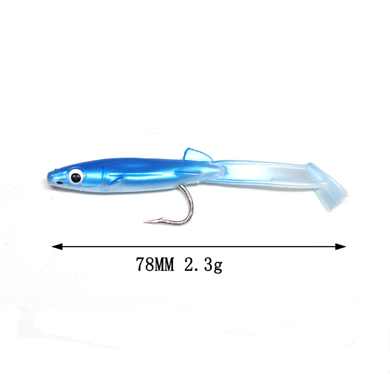 Vinilo tipo anguila para pesca en alta mar – Señuelo blando 80mm - imagen 2