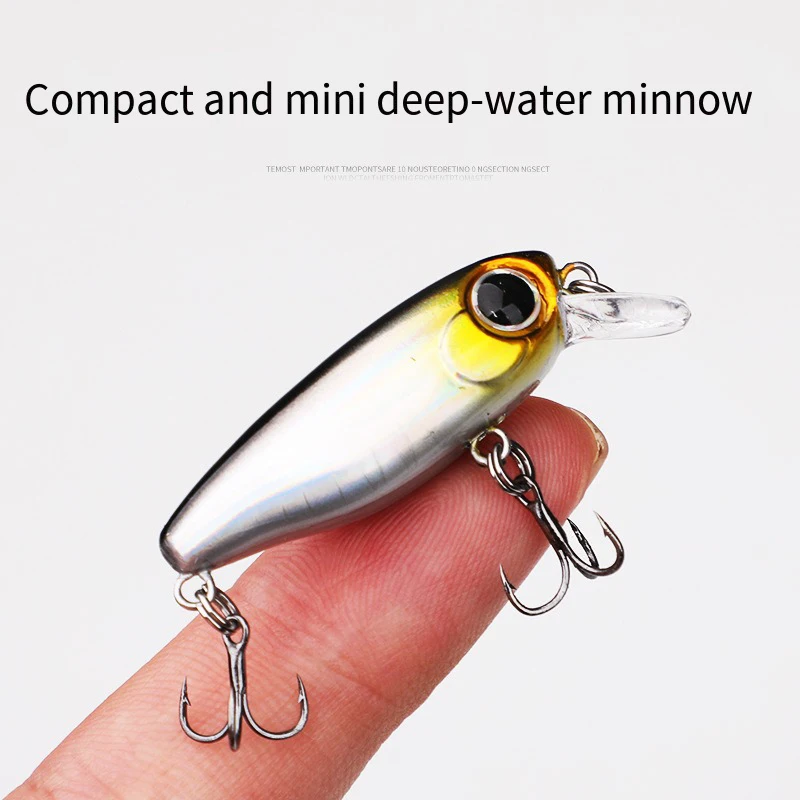 Señuelos pequeños de diseño japonés, señuelo de pesca de 3g, 45mm, pececillo que se hunde, Mini cebo duro para perca, trucha y lubina, novedad - imagen 5