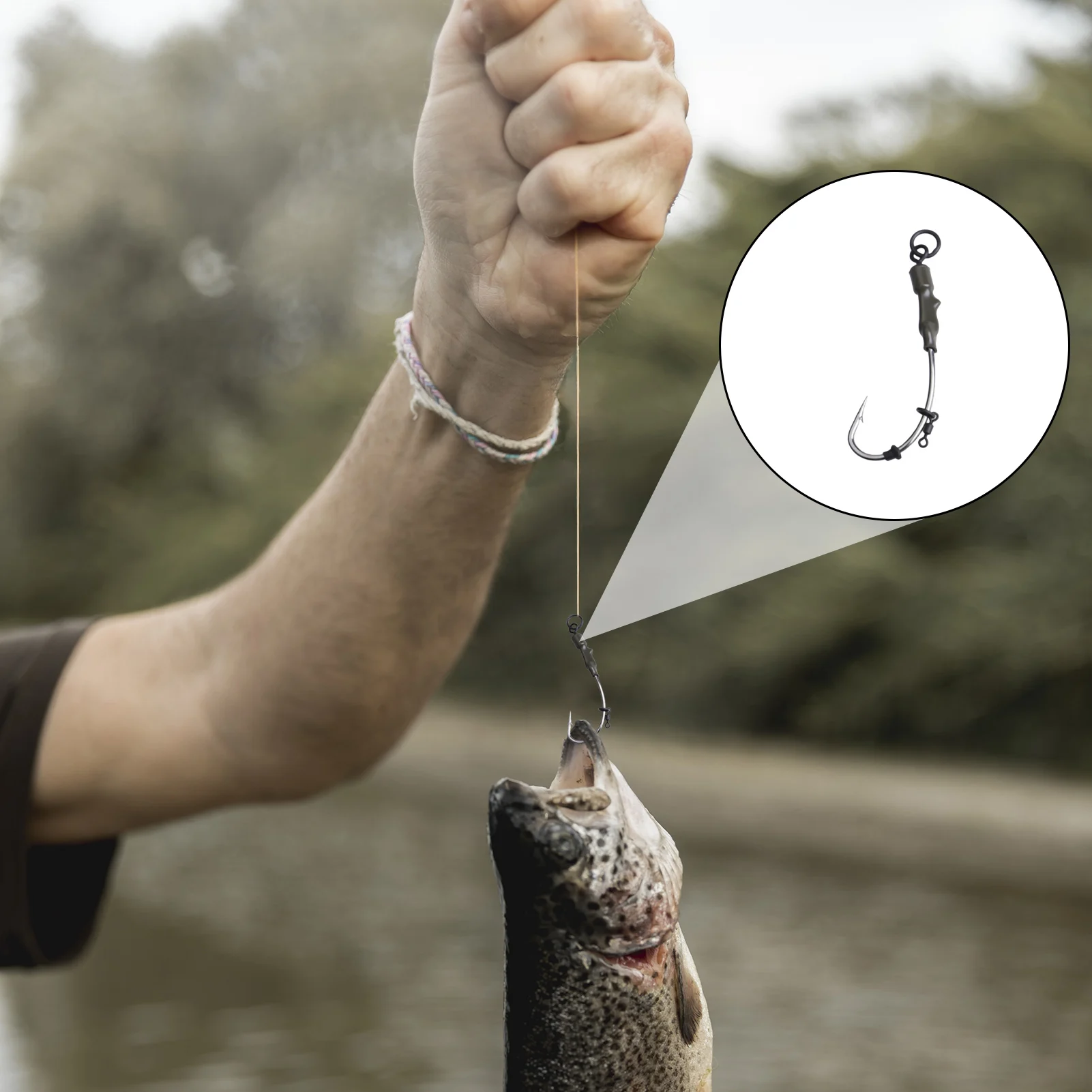 Anzuelos con púas de acero carbono – Pesca en agua dulce y salada - imagen 5