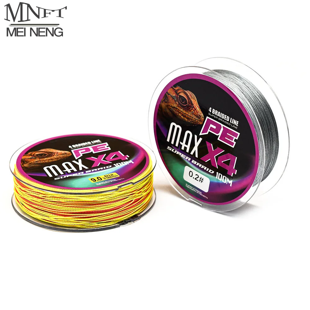 Línea de pesca trenzada de 4 hebras, 100% PE, 6-90 LB, líneas trenzadas sensibles, superrendimiento y rentable - imagen 2