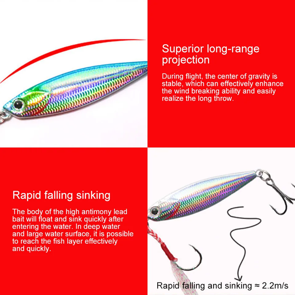 WALK FISH-señuelo de pesca Artificial, cebo de Metal fundido para pesca de lubina, aparejos SwimBait, 7/10/15/20g - imagen 4