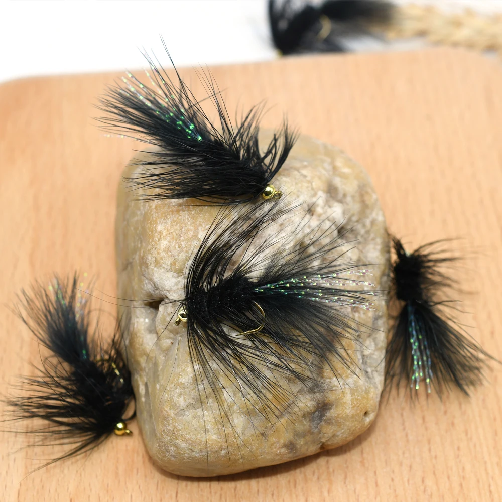 MNF 10Pcs Bead Head Wooly Bugger Streamer for Trout, Steelhead, Salmon, Arctic char, Pike, Bass, Crappies, etc. - imagen 5