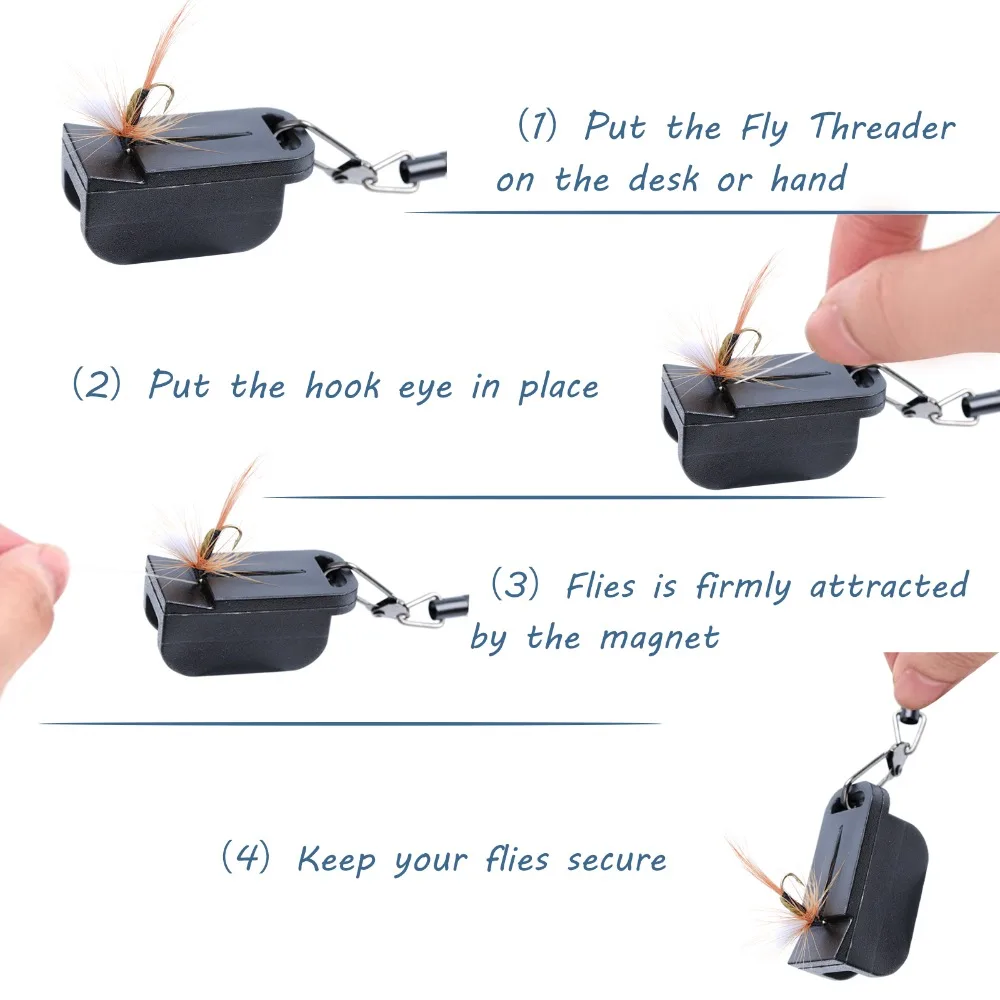 Una guía paso a paso sobre cómo poner un enhebrador de moscas en un escritorio o mano