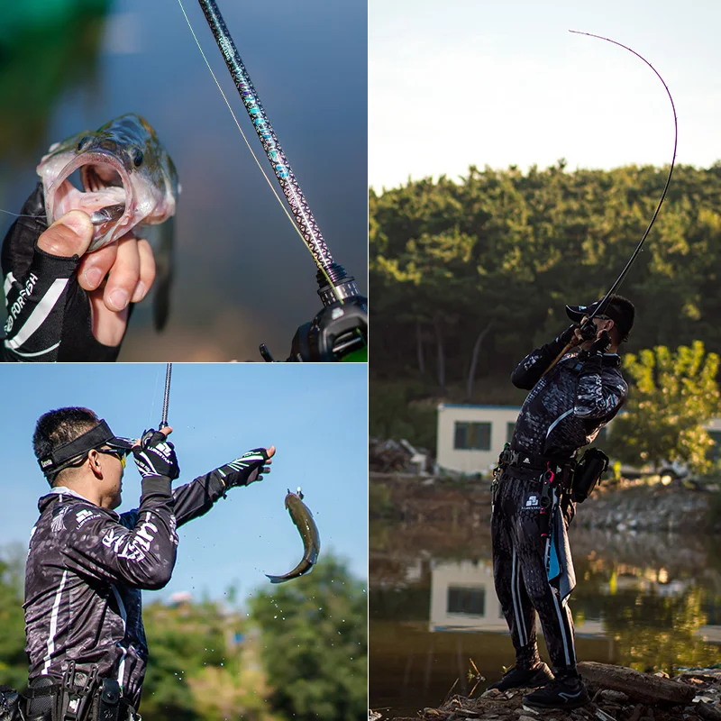 PURELURE VIRTUOSO 1-delige hengel Spinning Baitcasting hengel 6.1ft ML M 1 sectie Hoge gevoeligheid Carbon hengel Bass Competitie - imagen 5