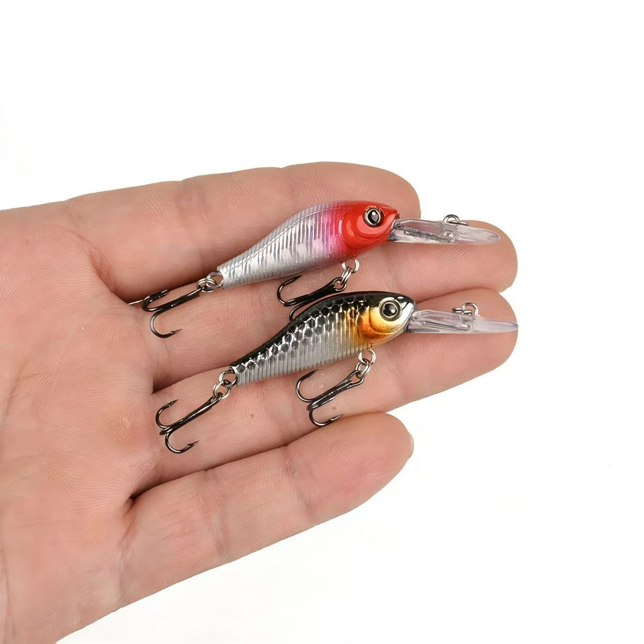 Señuelo de pesca de pececillo que se hunde, 5,5 cm, 2,7g, cebos duros artificiales de calidad, Crankbait Wobblers, aparejos de pesca de carpa y Lucio, 1 Uds. - imagen 2