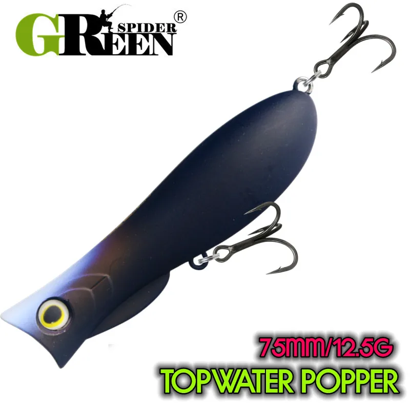 GREENSPIDER Popper flotante para lubina, trucha y carpa - imagen 4