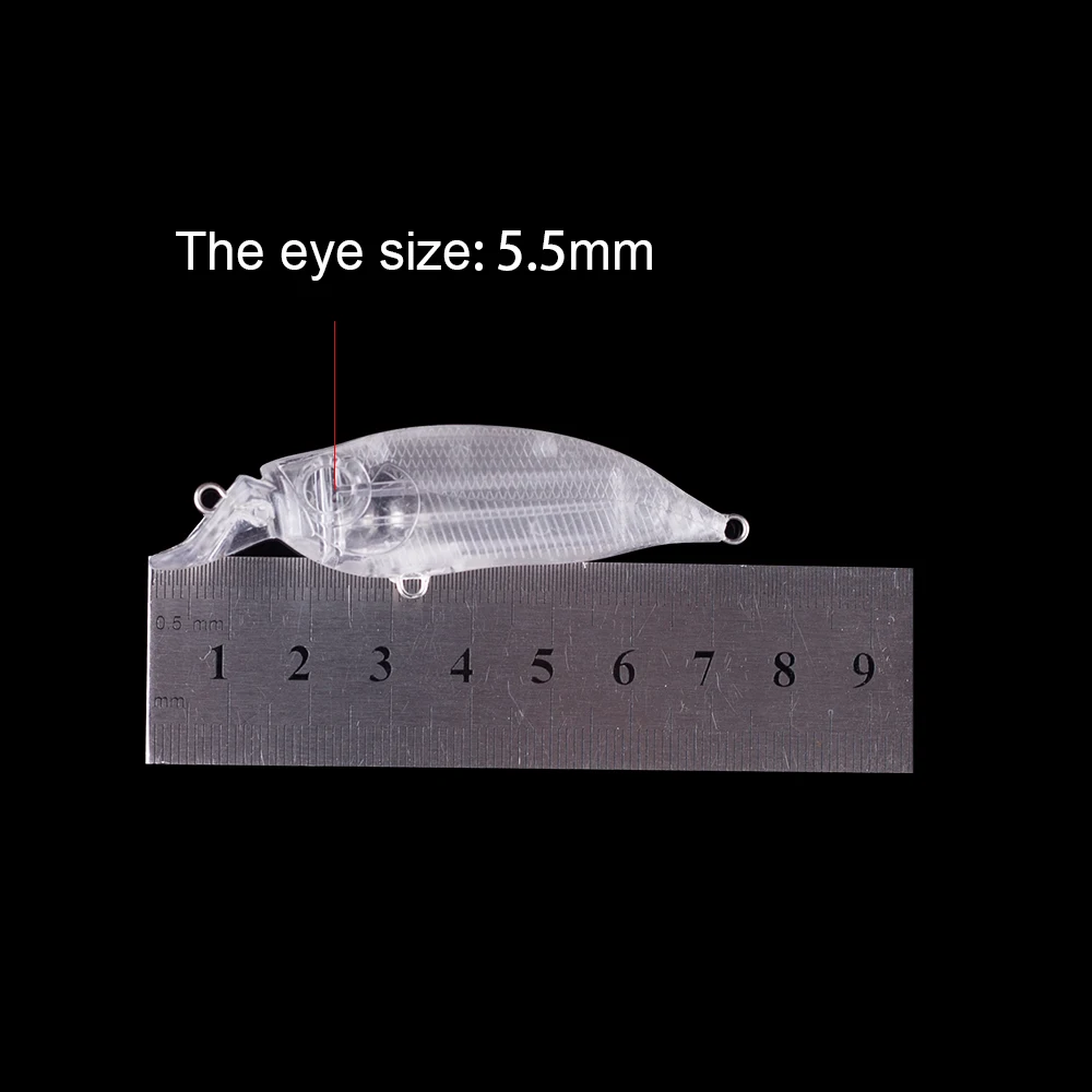 Hanlin-Señuelos de Pesca en blanco, cebo Artificial de plástico duro sin pintar, Wobblers flotantes, aparejos de pesca, bricolaje, 7,5 CM, 7,5G, 10/20 piezas - imagen 2