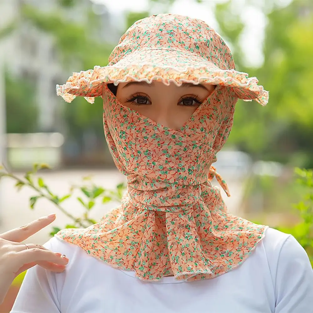 New Sunscreen Bucket Hat Wide Brim Quick-drying Sun Hat Flower Tea Picking Cap for Camping Hiking - imagen 5