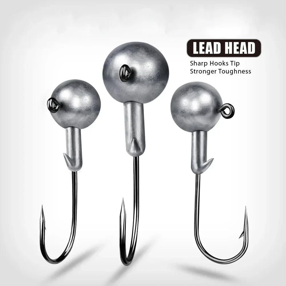 1g 2g 3,5g 5g 7g 10g 12g 20g manivela anzuelo de cabeza anzuelo de pesca cabeza plantilla señuelo cebo duro gusano suave anzuelo para pesca - imagen 3