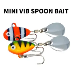 Mini señuelo de pesca de Metal con vibración, cebo duro VIB con cuchara giratoria Crankbait Spinner, cebo de hundimiento, 1 unidad, 10g, 5cm