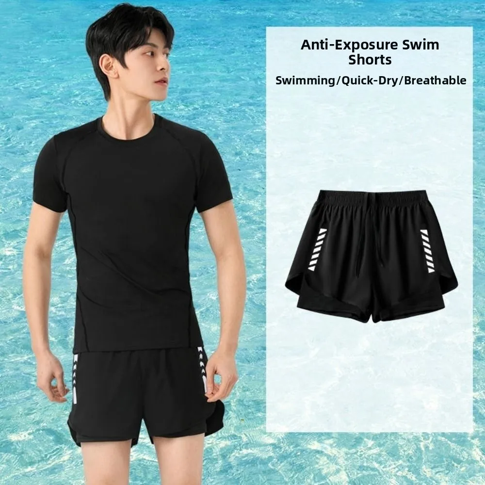 Pantalones de baño, conjunto completo de traje de baño para hombre, nuevo diseño, conjunto de pantalones de natación antidecómodos, pantalones de baño, traje de baño cómodo para adultos, aguas termales - imagen 5