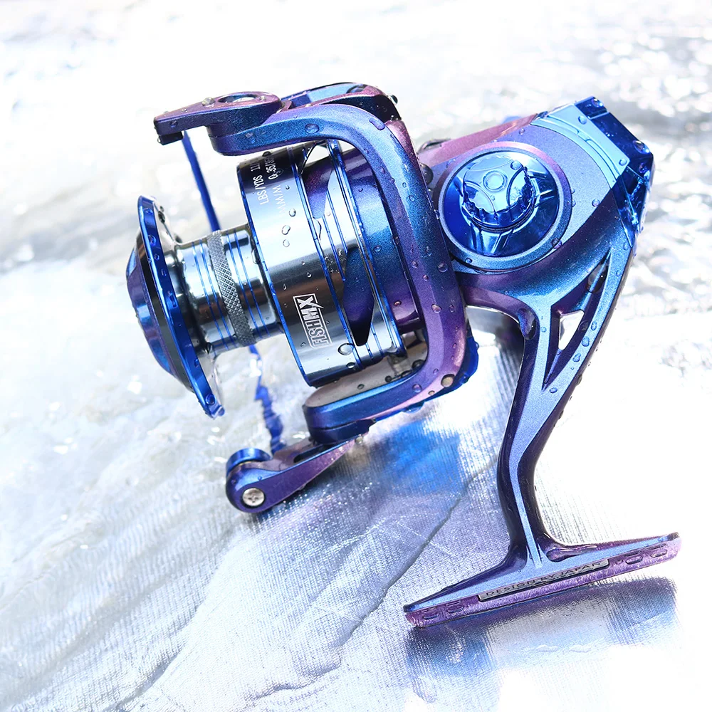 PROXPE-carrete de pesca de carpa de mar Serie 2000-7000, Real 4 + 1BB, de Metal, duradero, suave, alta velocidad, relación 5,5: 1, agua salada y dulce - imagen 4