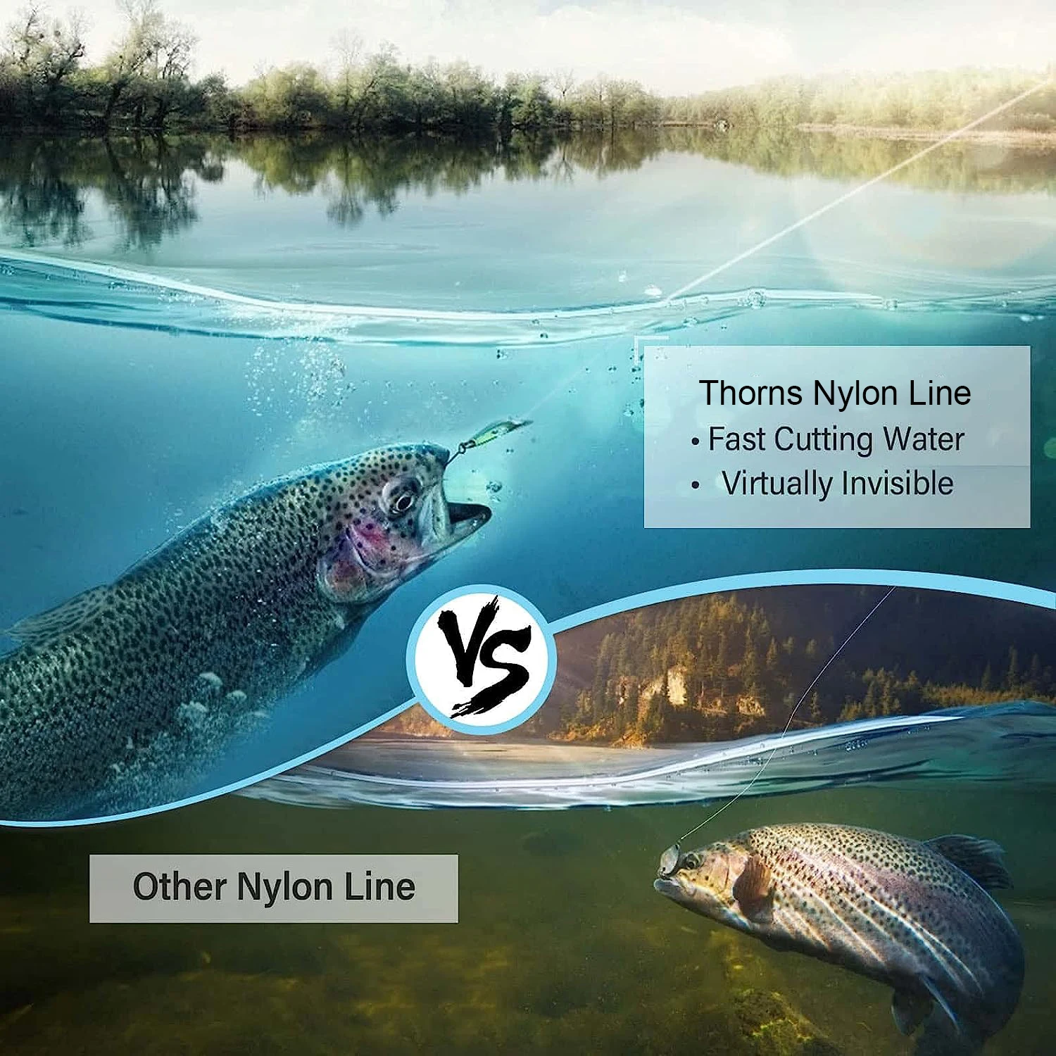 Línea de Pesca de nailon de 1000M, línea de Pesca de monofilamento súper fuerte, línea de Pesca recubierta de fluorocarbono moteado para Pesca de carpa olta - imagen 5