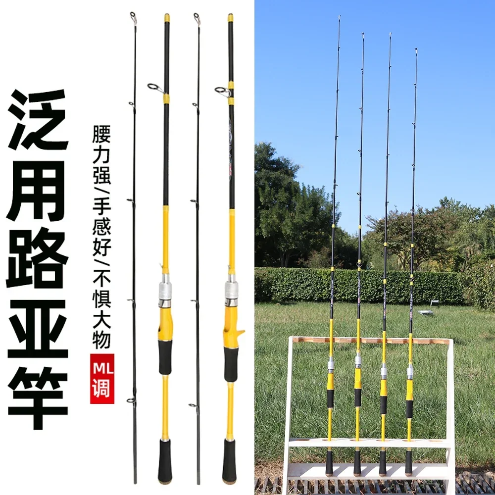 Caña de pescar fundida a prueba de agua, herramienta de pesca de carpa, cebo de pescado, 2 secciones, Costa, 5g-20g, giratoria de carbono, medio, rápido, salvaje, 1,80 M/1,65 M - imagen 5