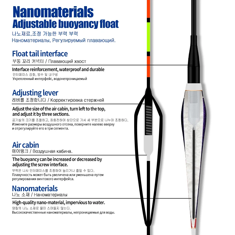 Bobber de plomo con boya luminosa Vertical para pesca en río y lago - imagen 4