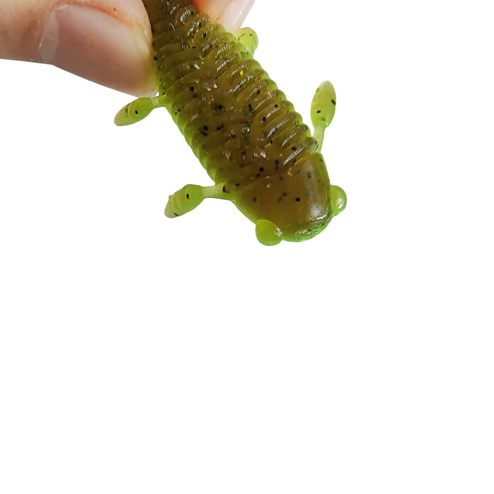 MUKUN-señuelo de Pesca de gusano suave que se hunde, 8 Uds., 52mm/63mm, sin aparejo de plomo, cebo de silicona, aparejos de Pesca artificiales - imagen 3