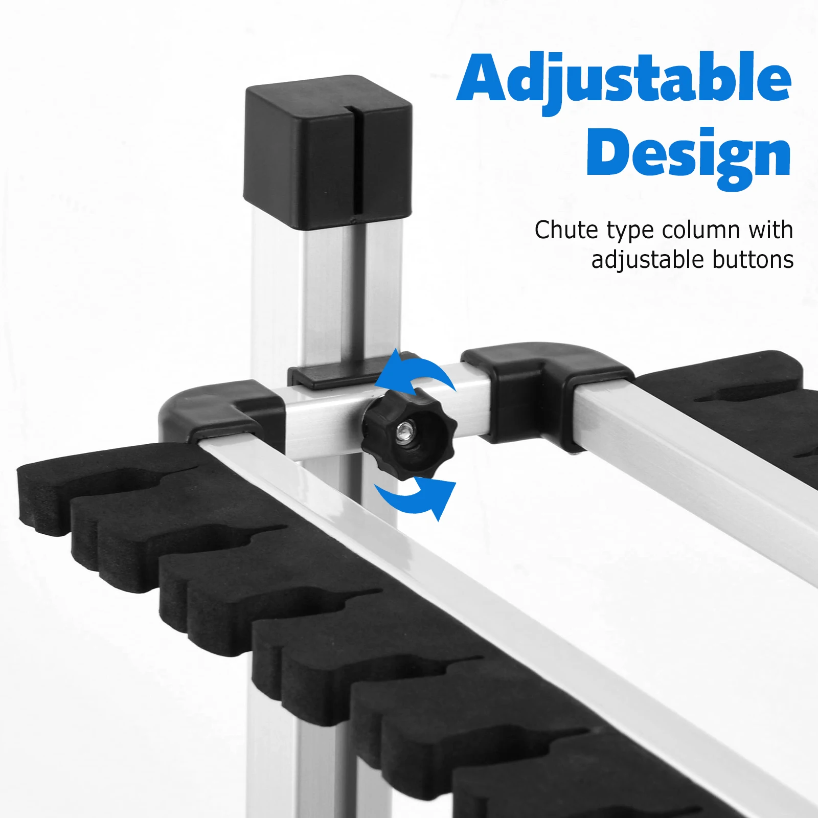 Goture soportes de caña de pescar de gran capacidad, estante de 24 varillas, soporte de poste Vertical para poste de pesca, soporte de exhibición, marco fijo - imagen 3
