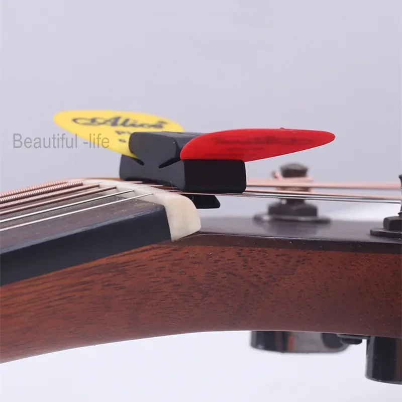 Soporte de goma negro para guitarra, accesorio para ukelele, fijación en el cabezal, soportes firmes para bajo, 1/2/5 piezas - imagen 5