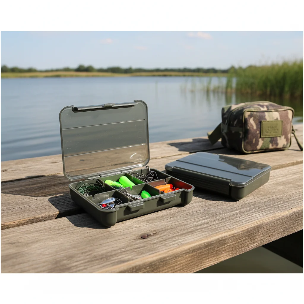 Caja de señuelos de pesca portátil, caja organizadora de rejillas múltiples con tapa para señuelo de pesca, anzuelo flotante, cebo Luya, aparejos de pesca al aire libre - imagen 2