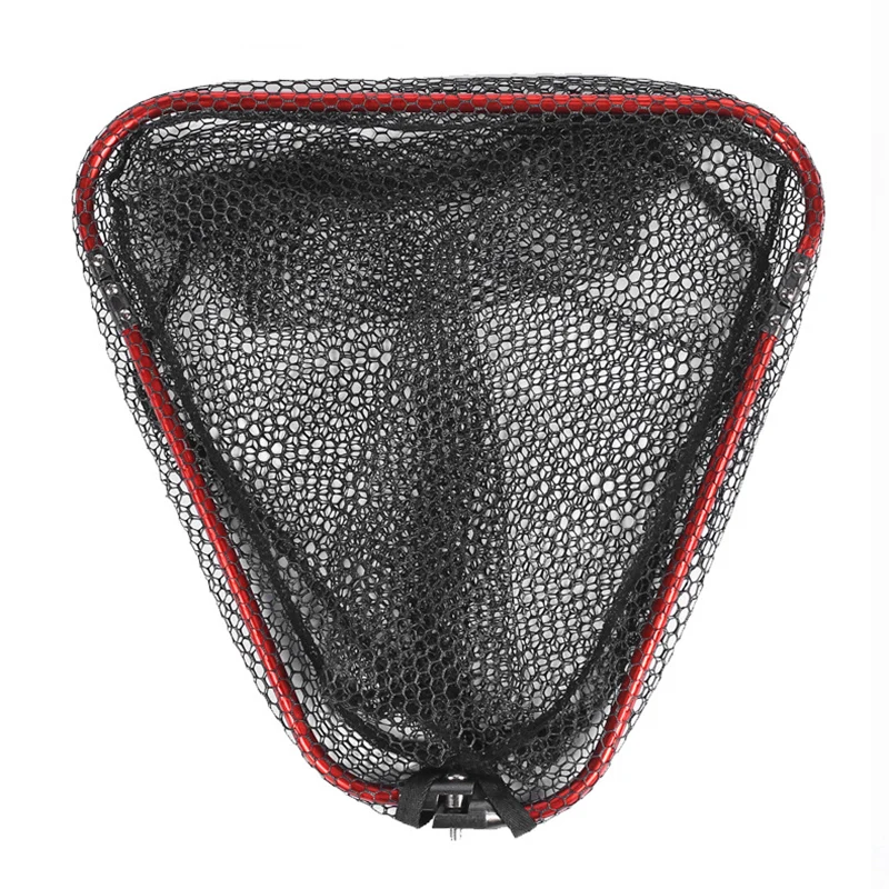 Red de aterrizaje de peces recubierta de goma de aleación de aluminio, red de pesca con mosca de mar telescópica plegable, red de pesca flotante de 40cm/60cm/65cm - imagen 5