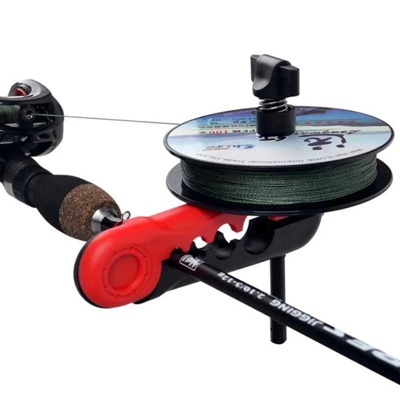 Bobinadora de hilo de pescar portátil, carrete giratorio de Baitcasting, máquina de carrete de línea ABS, equipos de pesca de carpa, herramientas de bobinado