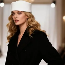 Sombrero de copa Formal de moda, sombrero de lana de imitación con cúpula dura para puesta en escena, sombreros de fieltro versátiles y encantadores para fiesta