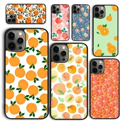 Funda de teléfono naranja fruta de verano para iPhone 17 Air 16 Coque 15 14 12 13 PLUS 11 PRO MAX contraportada Fundas Shell