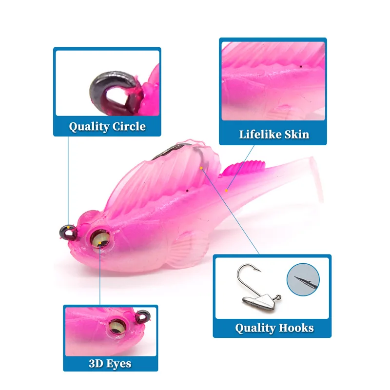 Señuelo de pesca de plantilla blanda, cebo de natación para Lucio, lubina, sábalo, perca, Swimbaits, Wobblers para pesca, 7g, 10g - imagen 3