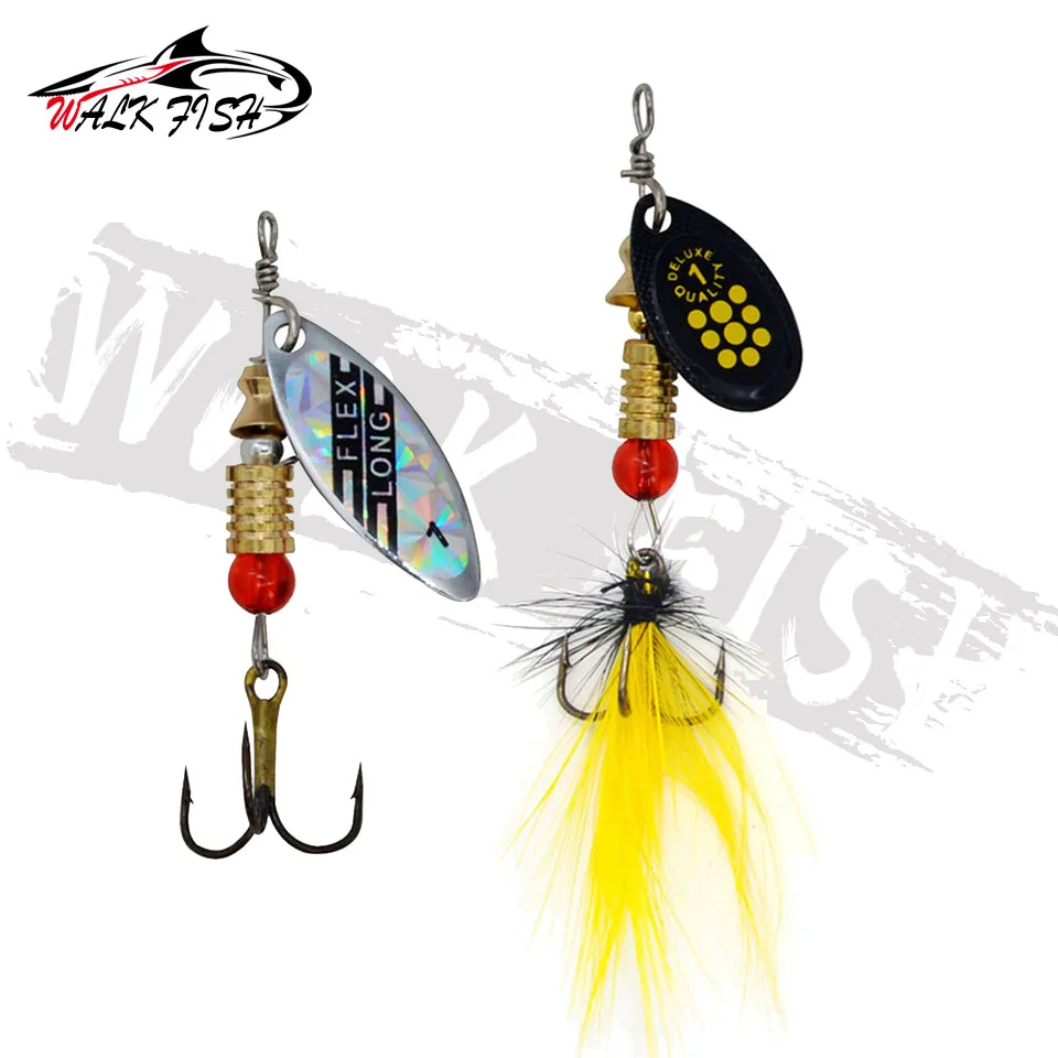 WALK FISH-señuelo de pesca giratorio de 1 piezas, cebo de Metal, Wobblers, CrankBaits, Jig Shine, Metal, lentejuelas, trucha, jigging - imagen 2