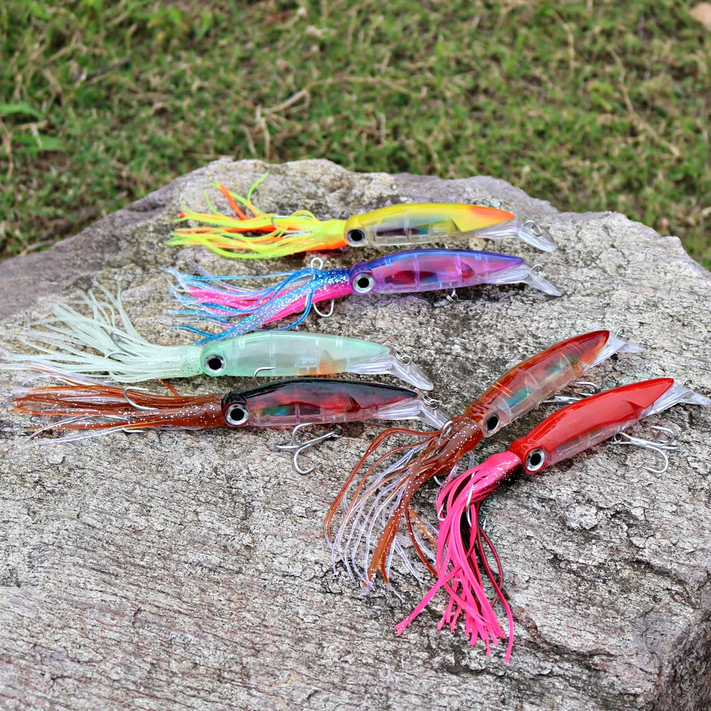 Señuelo calamar 3D Sougayilang – Silicona y plomo para pesca - imagen 4