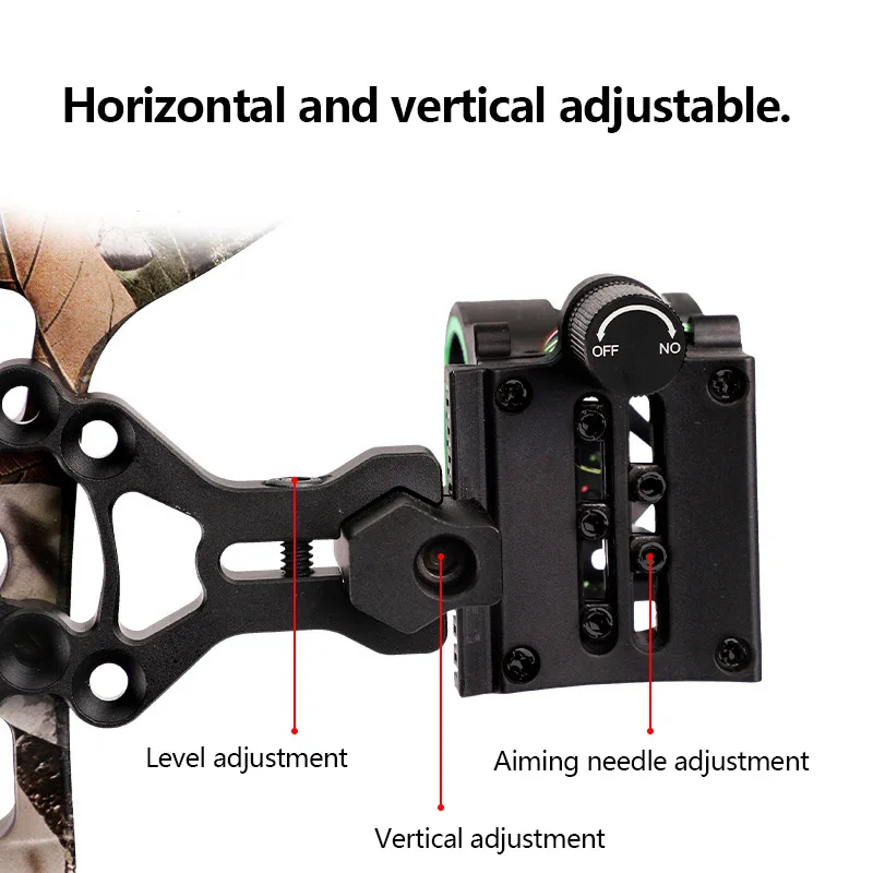 Arco compuesto, mira de 5 agujas, aleación de aluminio ajustable con puntería ligera, accesorios de tiro con arco al aire libre - imagen 4
