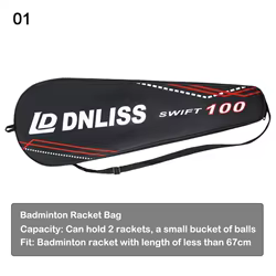 Bolsa Oxford gruesa protectora portátil para raqueta bádminton