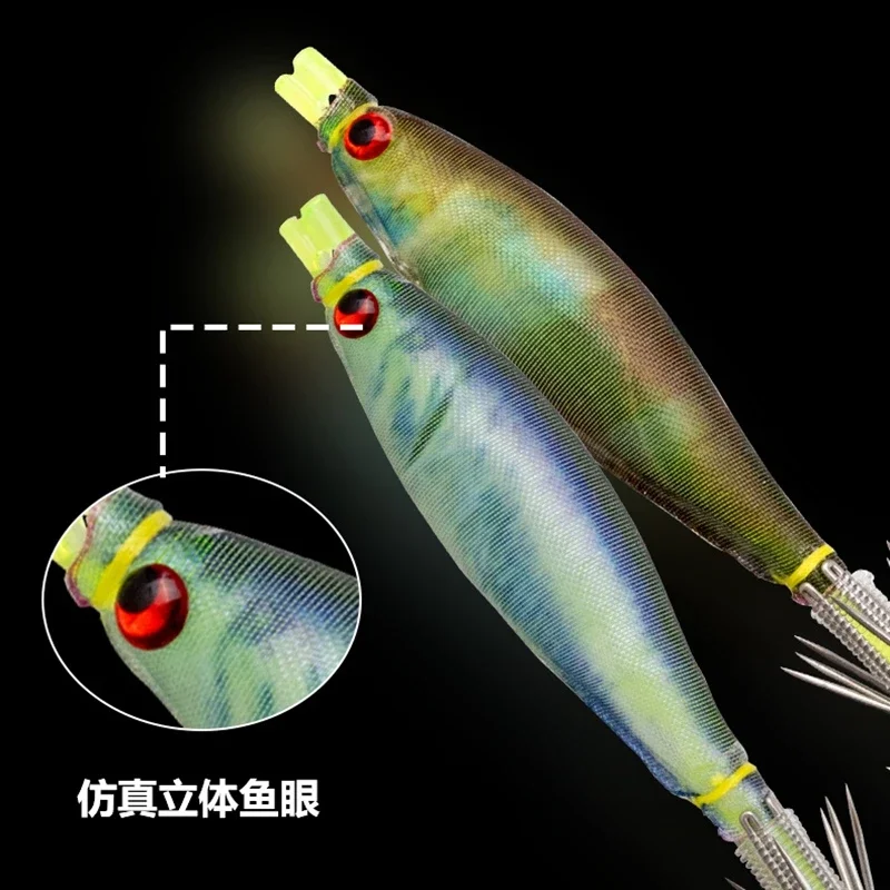 YAMASHITA-anzuelo de pesca de calamar, cebo especial para pesca de calamar, luz nocturna, tambor, 7cm, 6 colores, Japón, nuevo - imagen 5