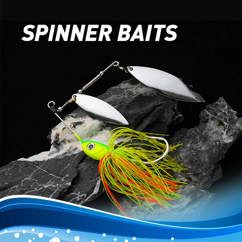 WALK FISH-cebo giratorio de 50g, señuelo de pesca Swimbait para lubina, tamaño grande, doble hoja, plantillas de cebo giratorio, cebo de pesca de alta calidad - imagen 2