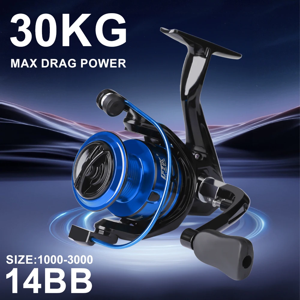 Carrete de pesca giratorio FTK con mango intercambiable - imagen 2
