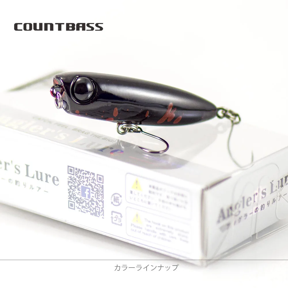 COUNTBASS 45mm 1-3/4" 3,2g 1/8 oz. Cebo flotante Popper, señuelos de pesca para pescadores Wobbler Topwater La Peche Au Leurre Hardbaits - imagen 5