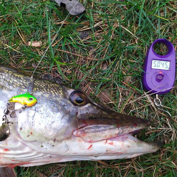 5 unids/caja giratoria de Metal VIB cebo con vibración Spinner cuchara Señuelos de Pesca plantillas trucha Pesca de invierno cebos duros aparejos de Pesca - imagen 3