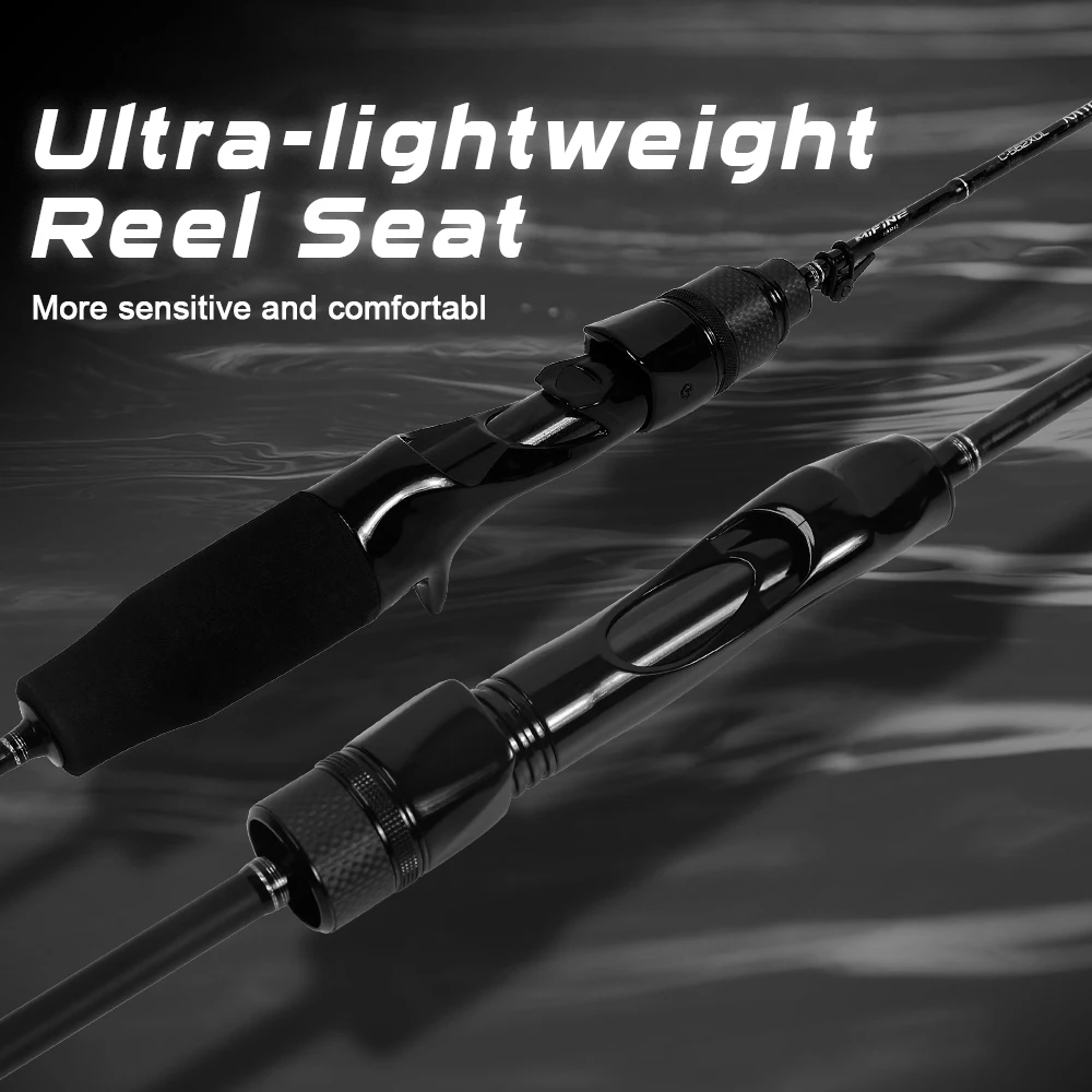 Caña de pescar MIFINE MICROBITE Ajing UL/L caña giratoria 1-8g/1,5-10g pesca en roca ligera de agua dulce salada acción rápida 40T/46T - imagen 5