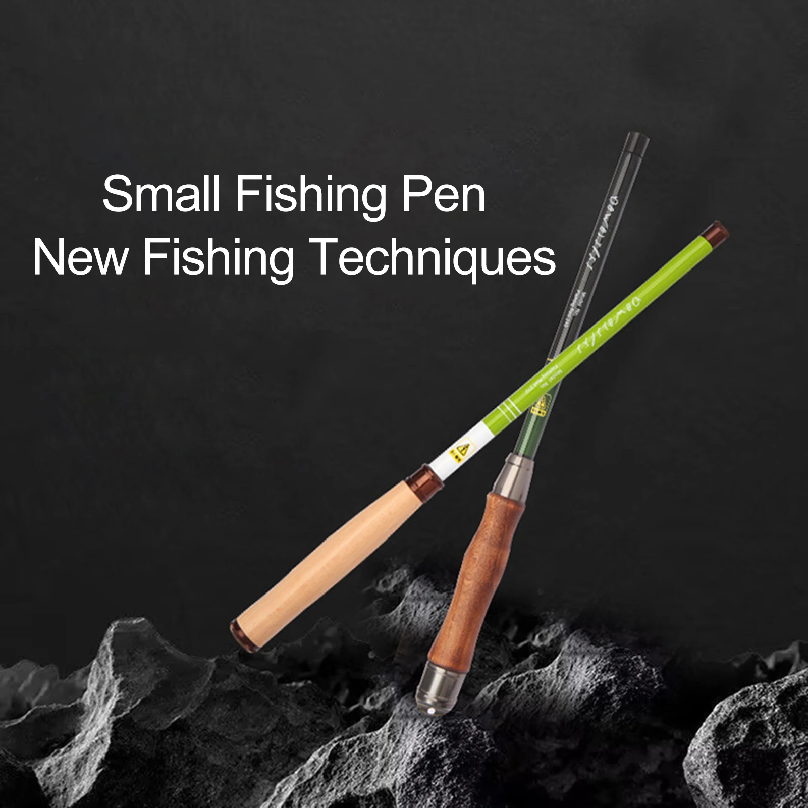 Caña de pescar telescópica ultraligera portátil de fibra de carbono, accesorios de pesca de agua dulce y salada, 1,2/2,1/2,7 m - imagen 2