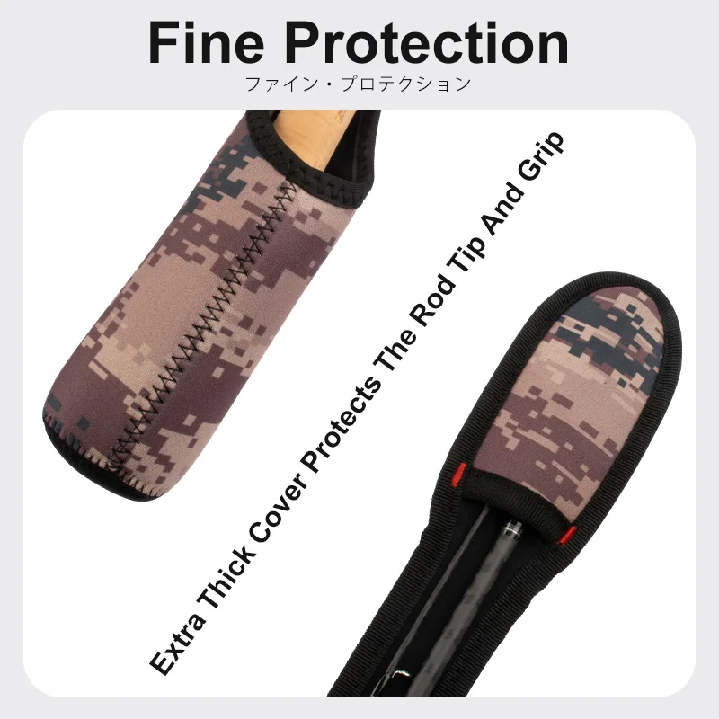 OBSESSION Bolsa de almacenamiento de caña de pescar ajustable, cinturón de hombro portátil para caña de pescar, bolsa protectora de cinturón para caña de pescar - imagen 4