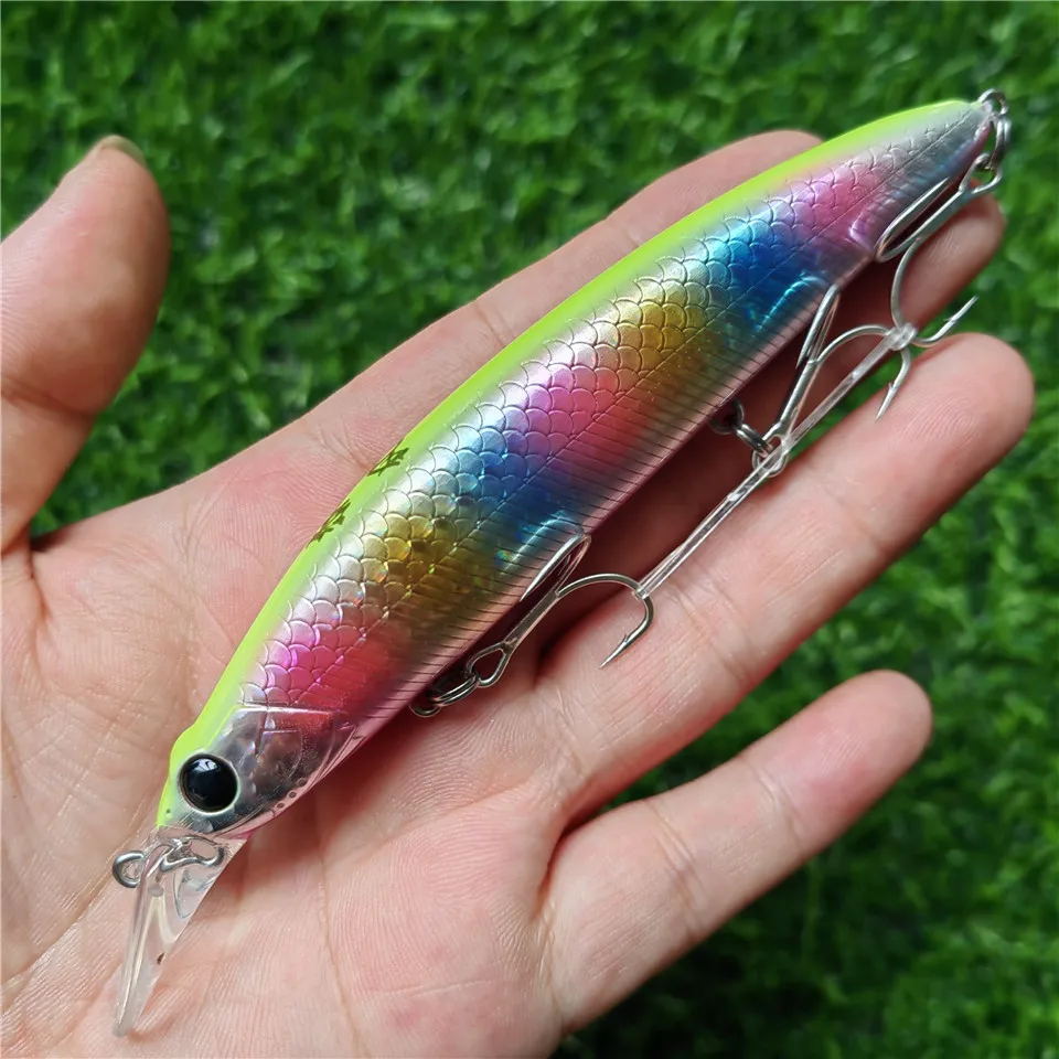 SWOLF-aparejos de Pesca de pececillos en blanco, cebo duro Artificial Isca, 110mm, 21g, señuelo flotante con anzuelo de origen, 2 piezas, gran oferta - imagen 5