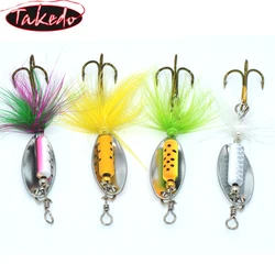 Señuelo cuchara giratoria Takedo HG17 anzuelo para trucha y lubina