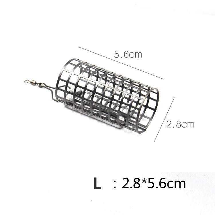Jaula redonda de Metal para cebo, anzuelo de acero S/L, 30g, accesorios de pesca de carpa europea, suministros de pesca, equipo de pesca - imagen 3