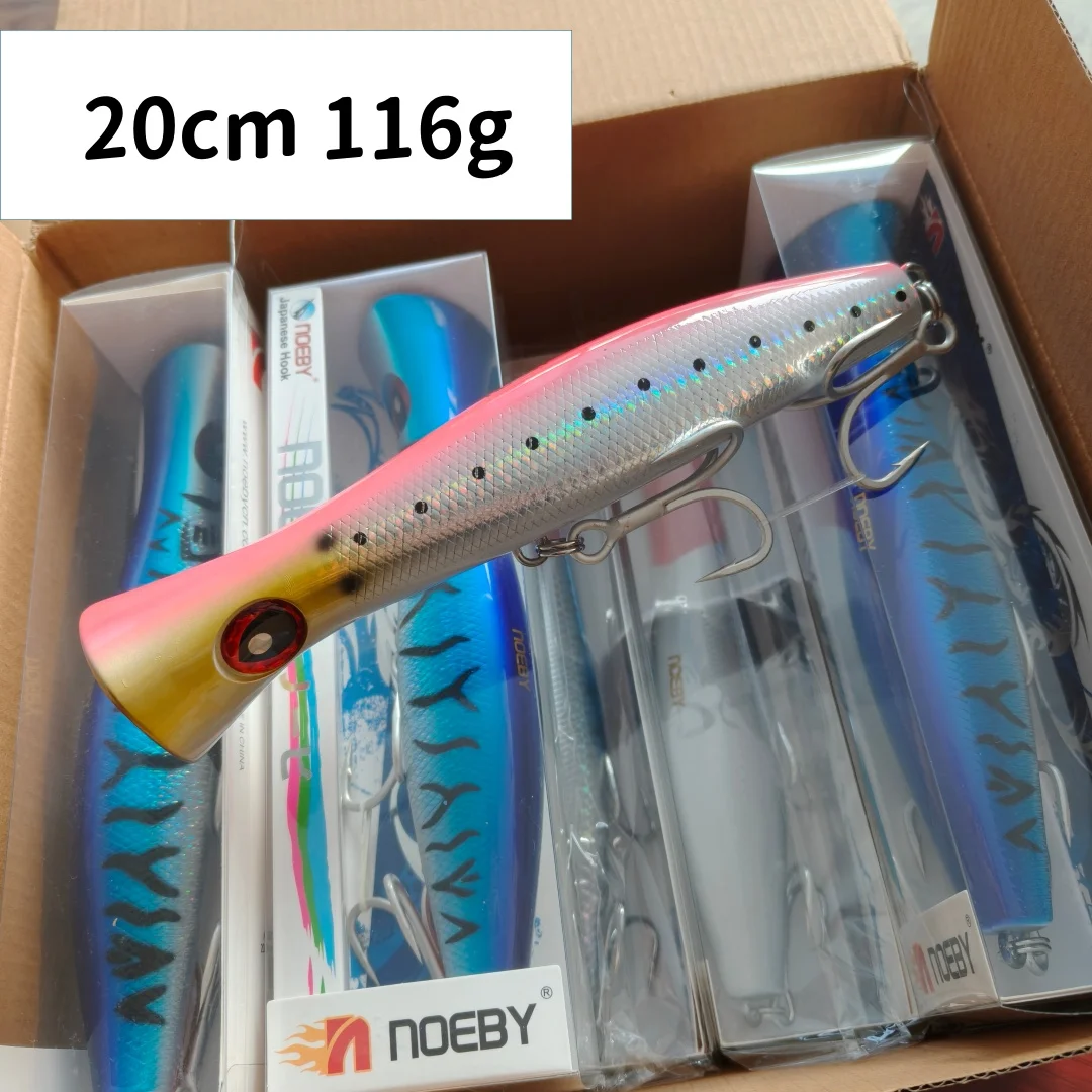 Popper de superficie Noeby – Señuelo flotante 20 cm para atún y GT