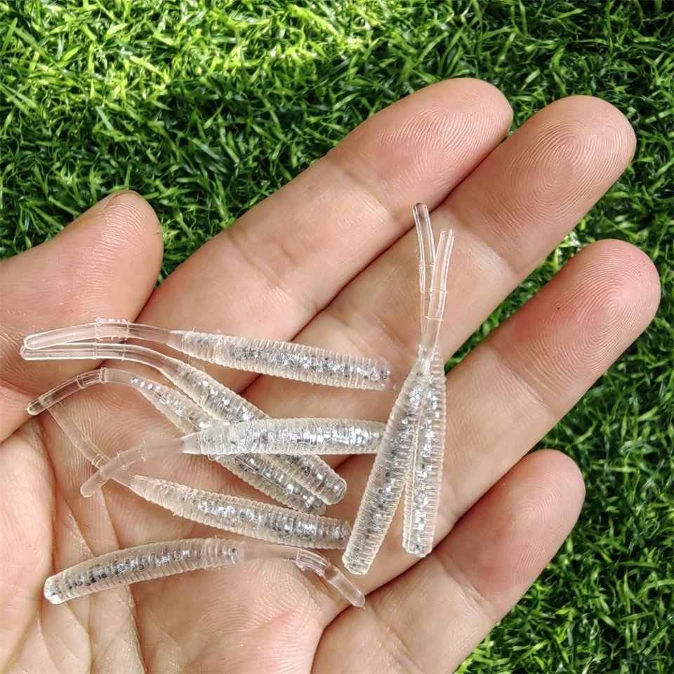 MUKUN 12 Uds Ajing señuelo de pesca suave 4,8 cm/0,42G Rockfish PVC Swimbaits gusano hielo Jig cebos artificiales aparejos de lubina - imagen 4